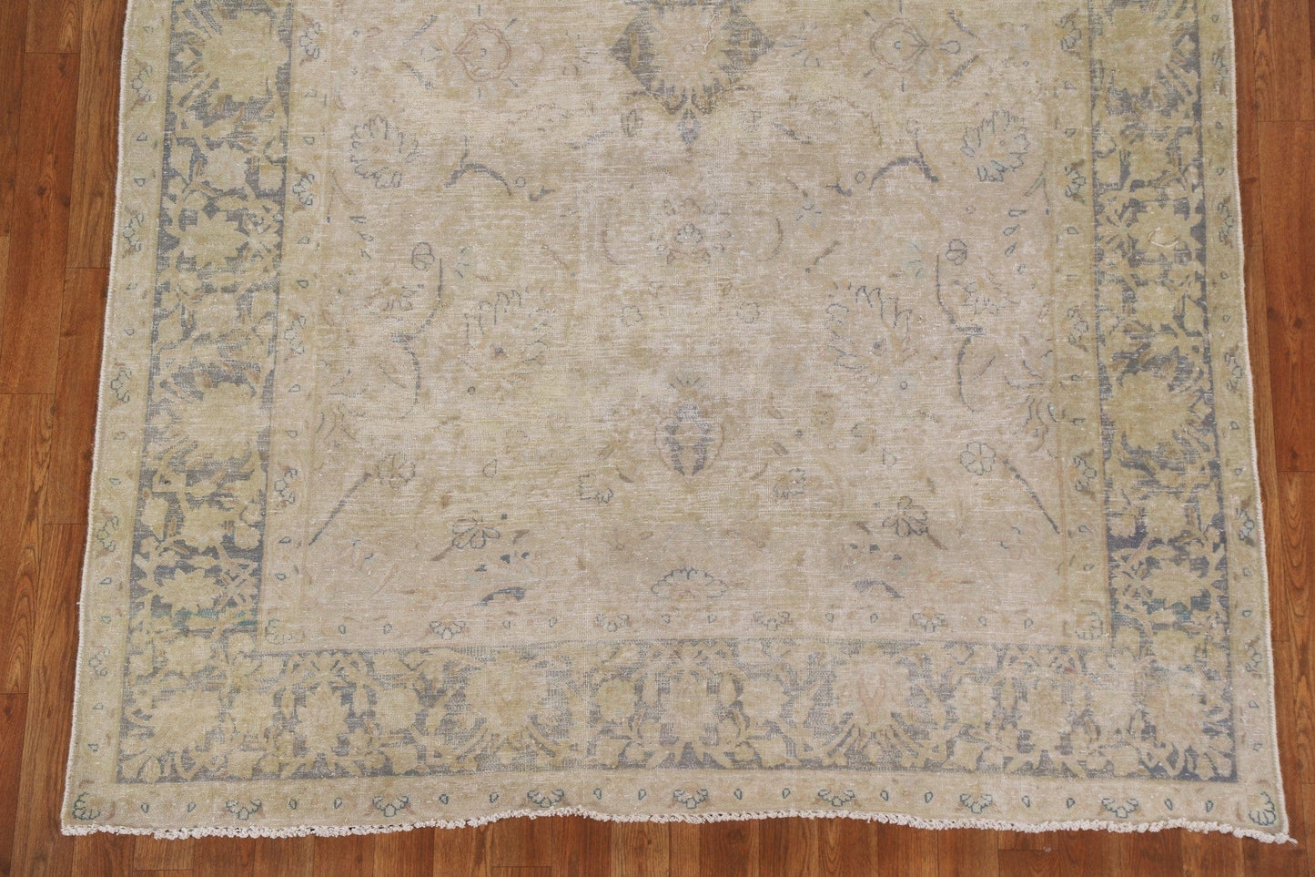 Antique Distressed Kerman Persian Area Rug 6x8