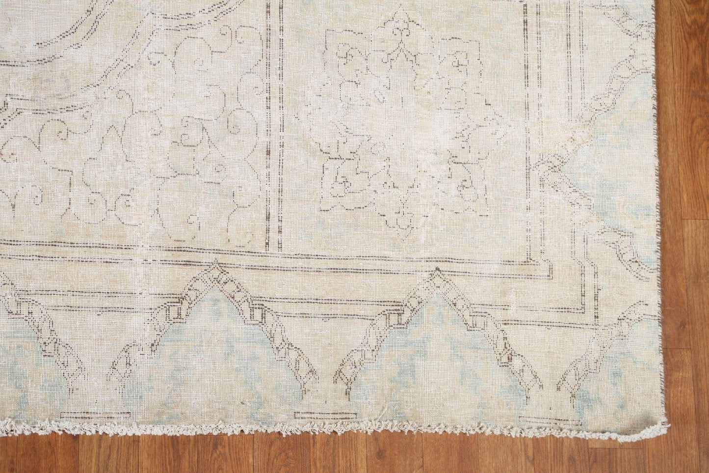 Distressed Muted Kerman Persian Area Rug 8x11