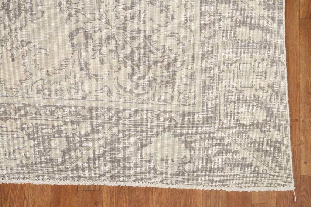 Distressed Muted Tabriz Persian Area Rug 6x9