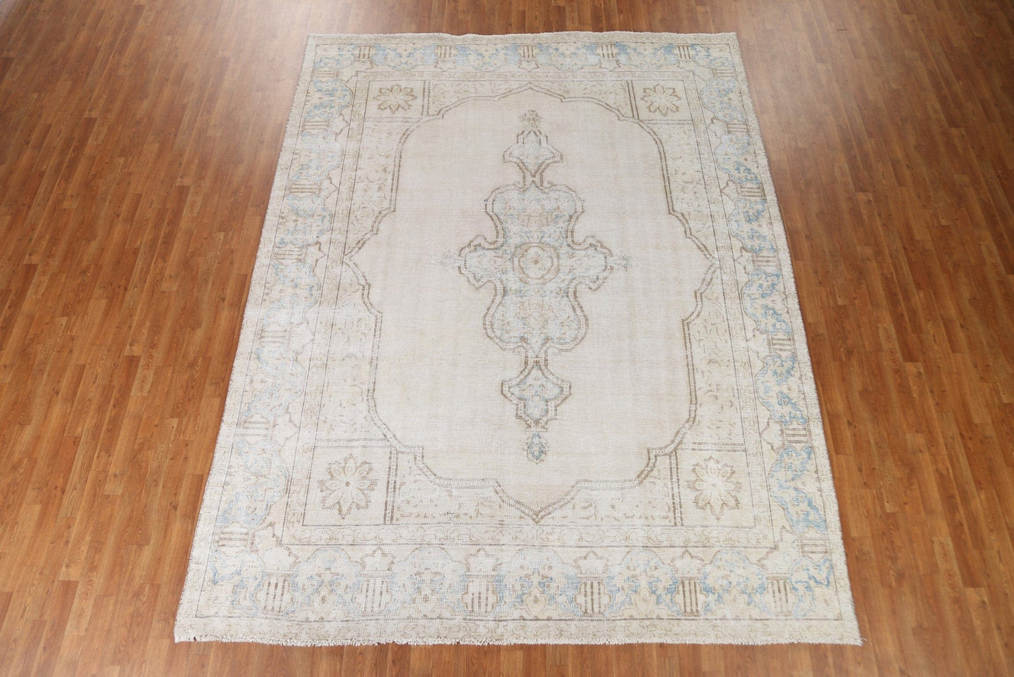 Distressed Kerman Persian Area Rug 9x11