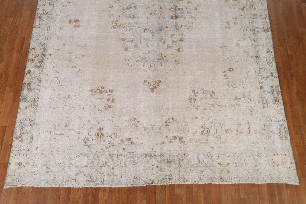 Antique Distressed Kerman Persian Rug 9x12