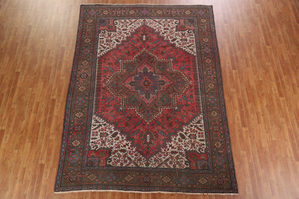 Vintage Wool Heriz Persian Area Rug 8x11