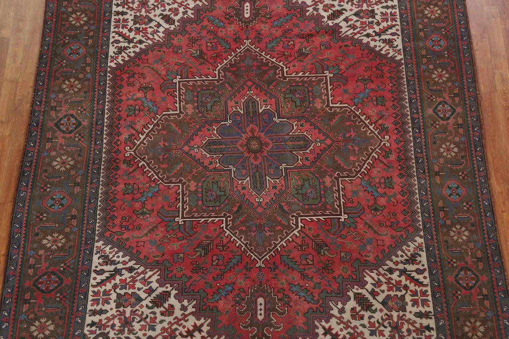 Vintage Wool Heriz Persian Area Rug 8x11