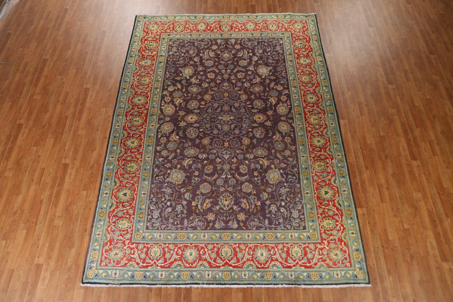 Vintage Floral Isfahan Persian Area Rug 8x11
