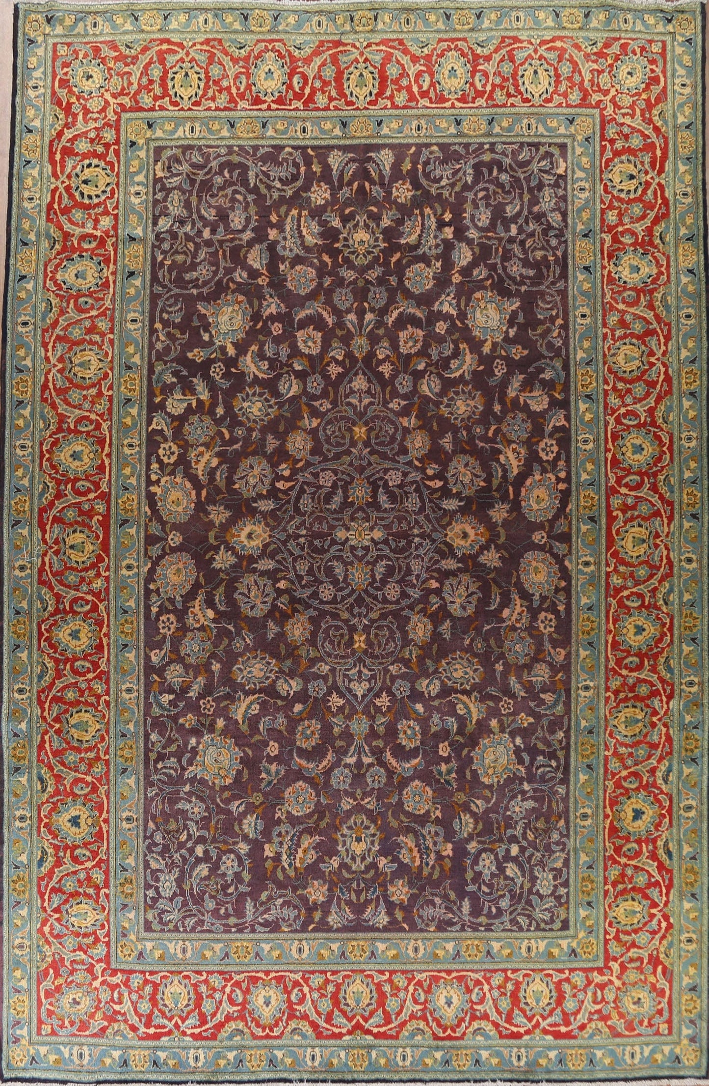 Vintage Floral Isfahan Persian Area Rug 8x11