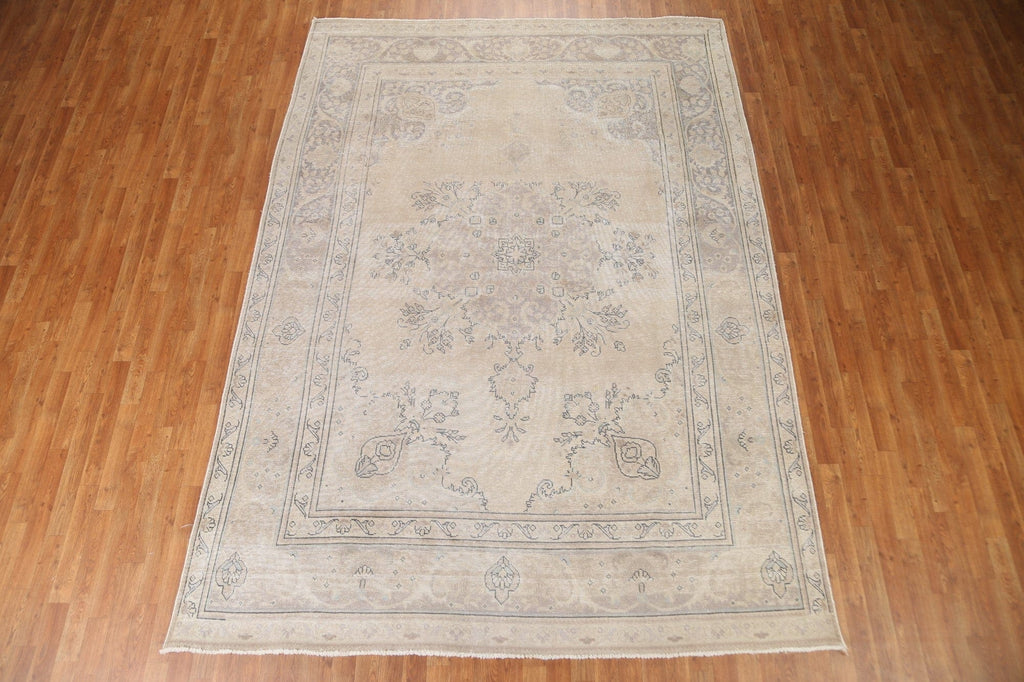 Distressed Tabriz Persian Area Rug 8x11