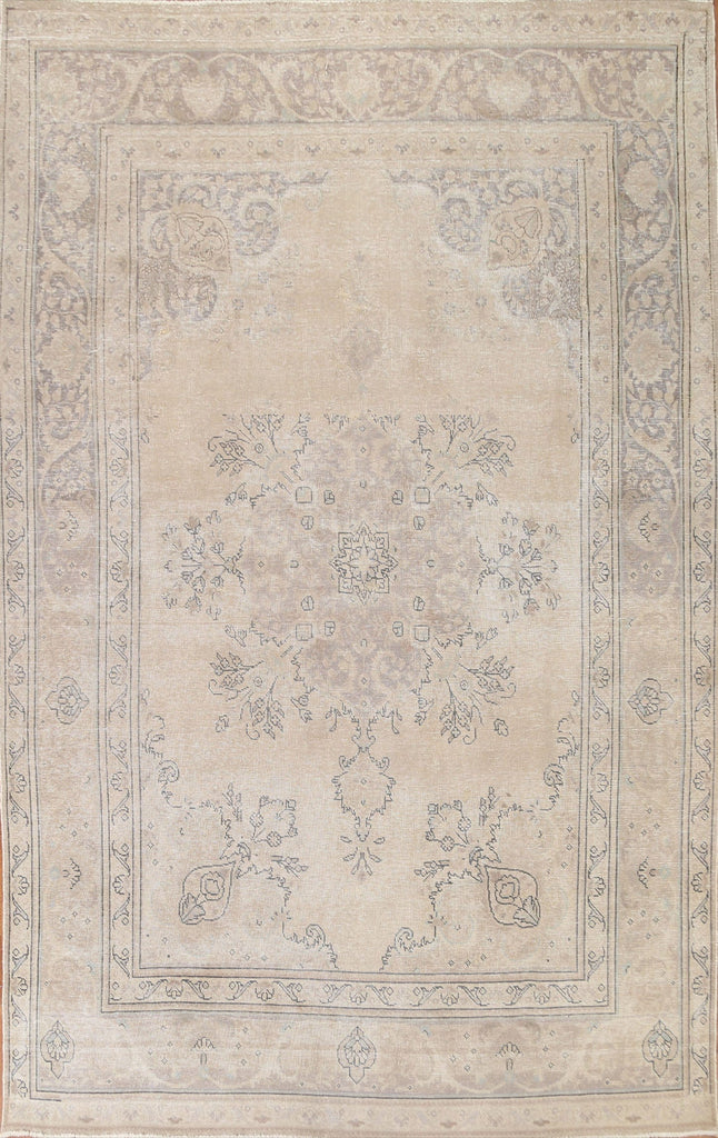 Distressed Tabriz Persian Area Rug 8x11