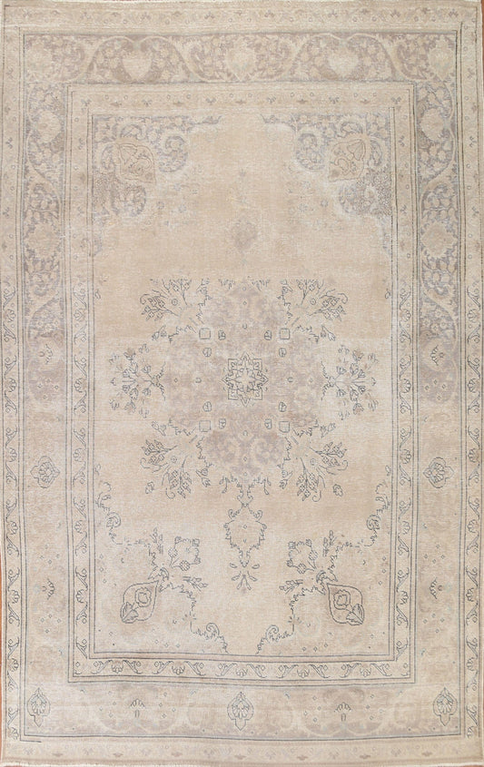 Distressed Tabriz Persian Area Rug 8x11