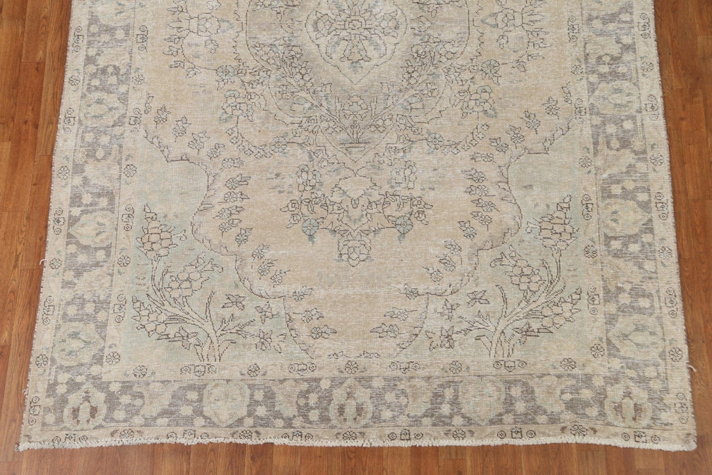 Distressed Tabriz Persian Area Rug 7x10