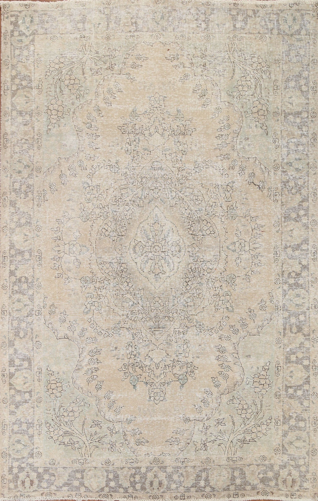 Distressed Tabriz Persian Area Rug 7x10