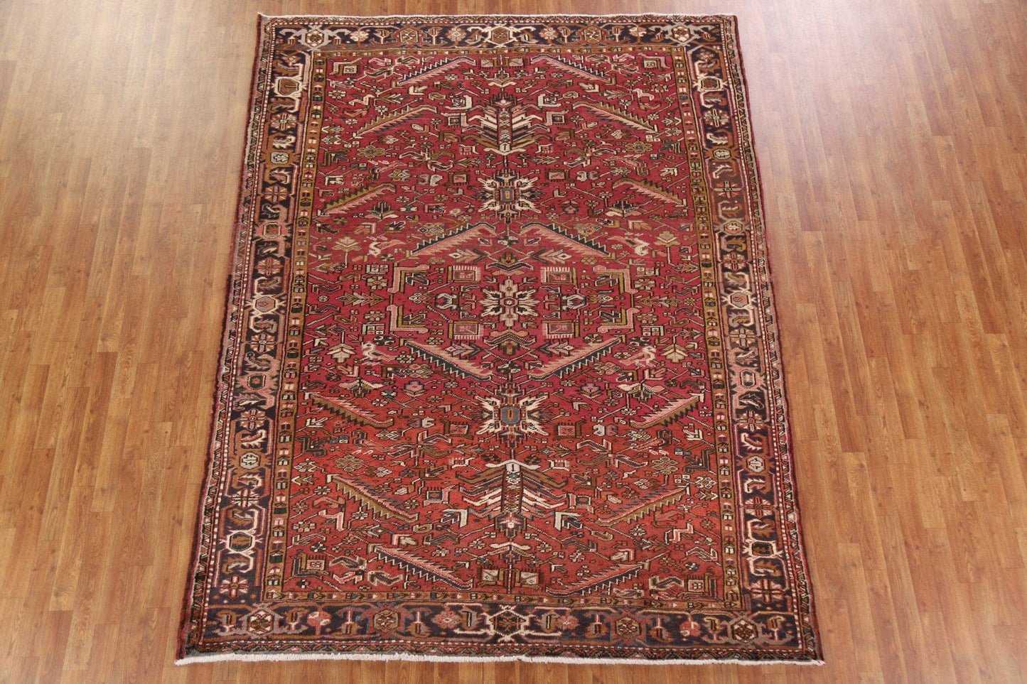 Geometric Heriz Persian Area Rug 7x10