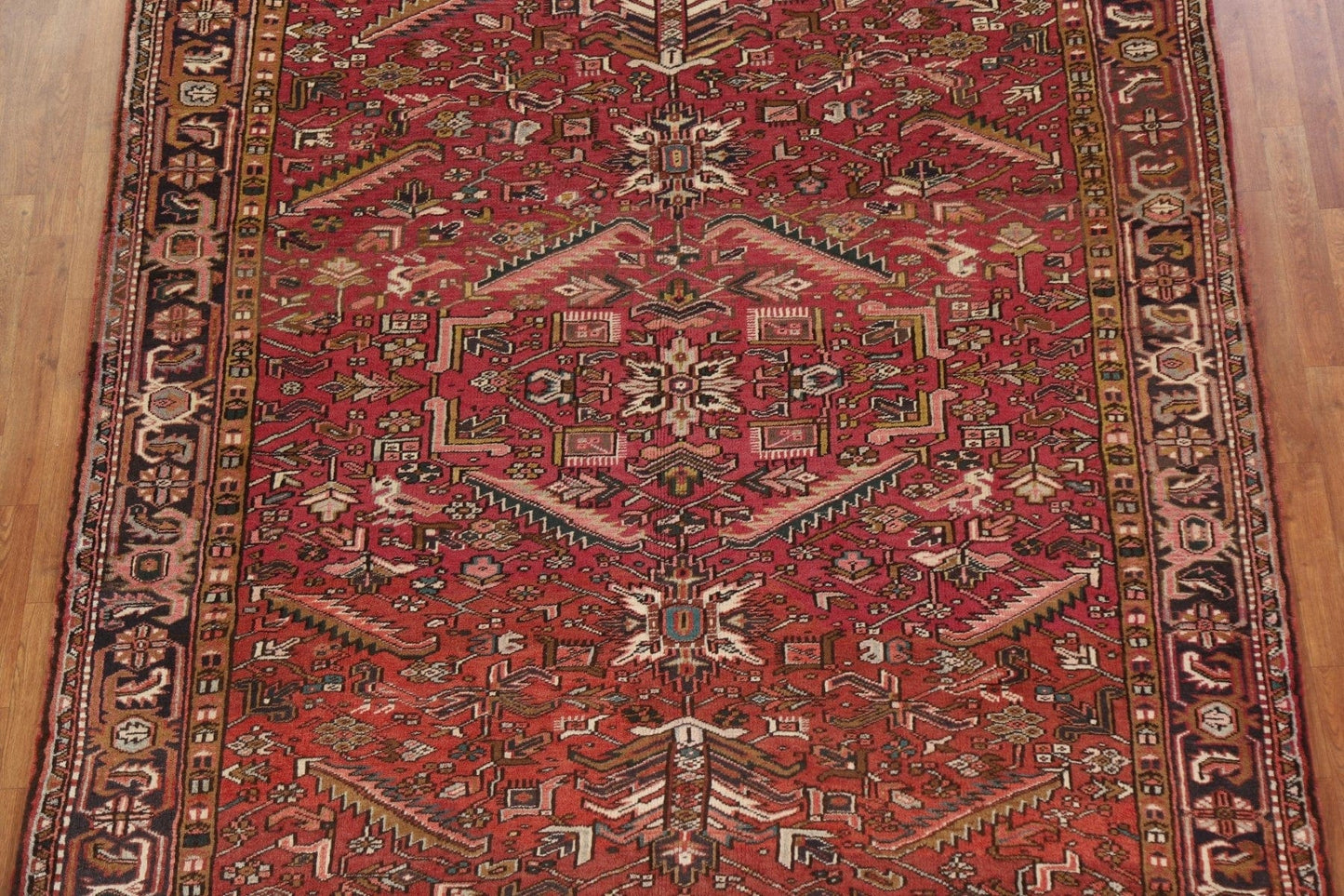 Geometric Heriz Persian Area Rug 7x10