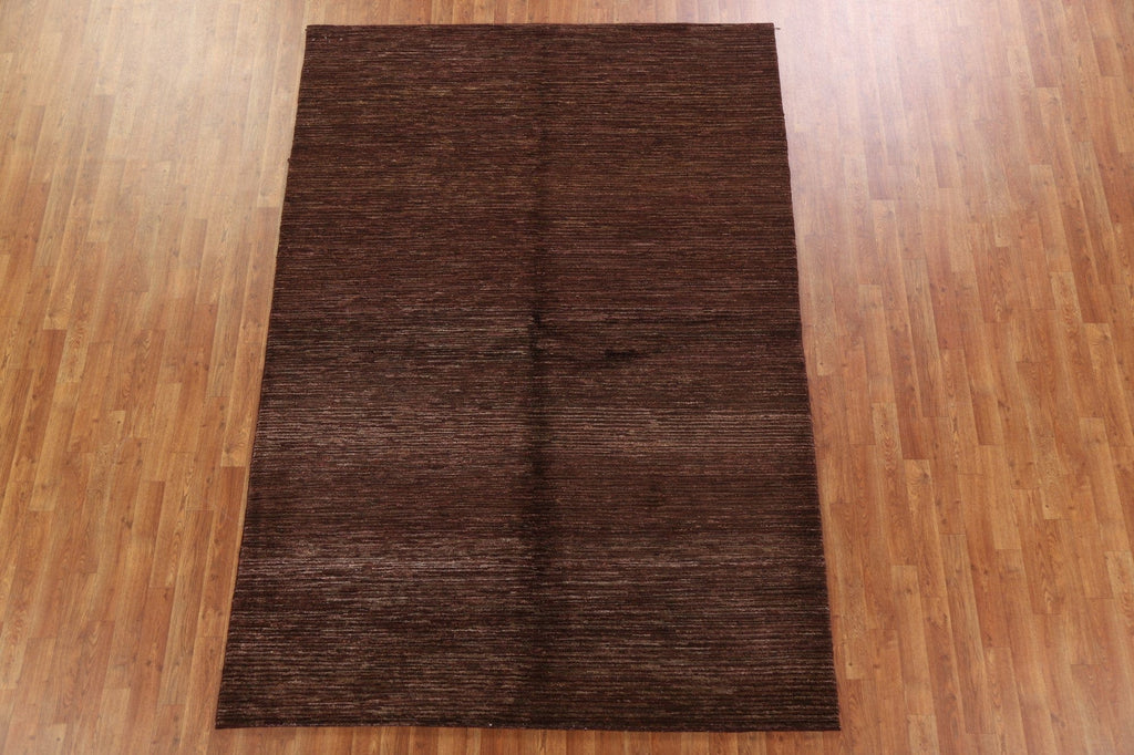 Dark Brown Gabbeh Kashkoli Area Rug 6x9