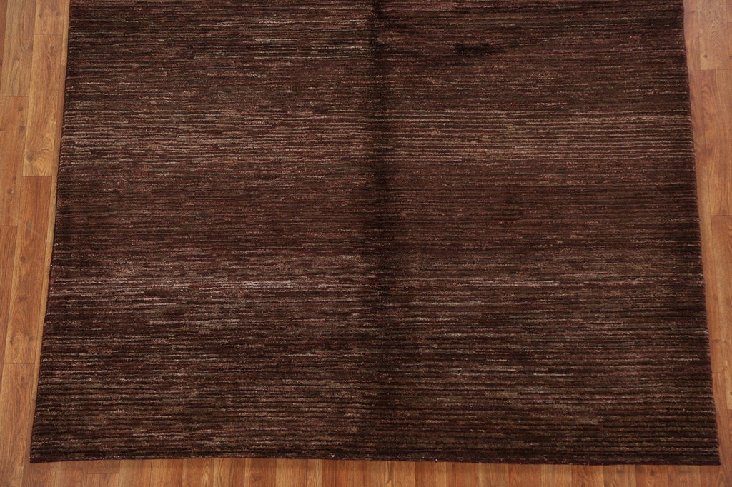 Dark Brown Gabbeh Kashkoli Area Rug 6x9