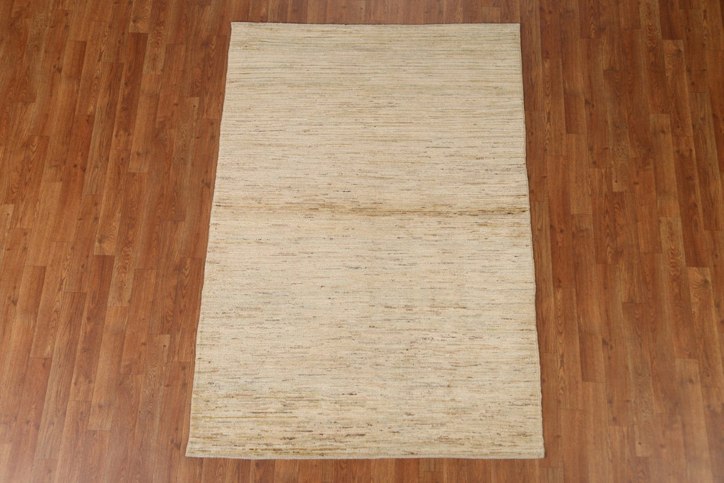 Handmade Gabbeh Kashkoli Area Rug 4x6