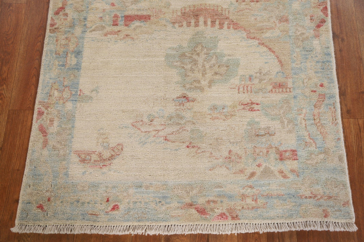 Vegetable Dye Art Deco Oriental Runner Rug 3x12