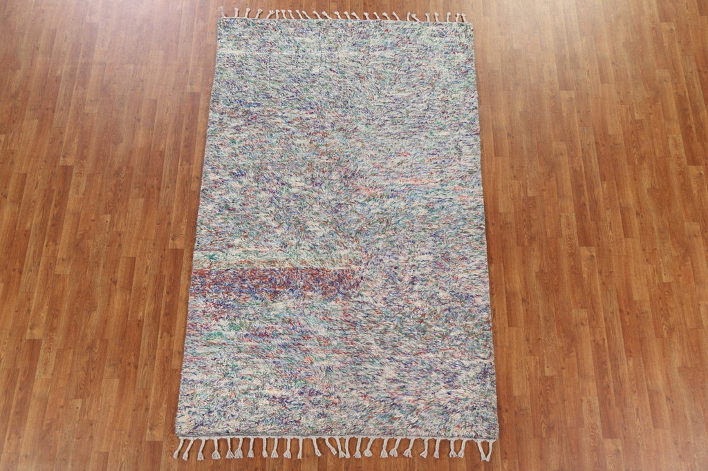 Plush Multi-Colored Moroccan Area Rug 5x8