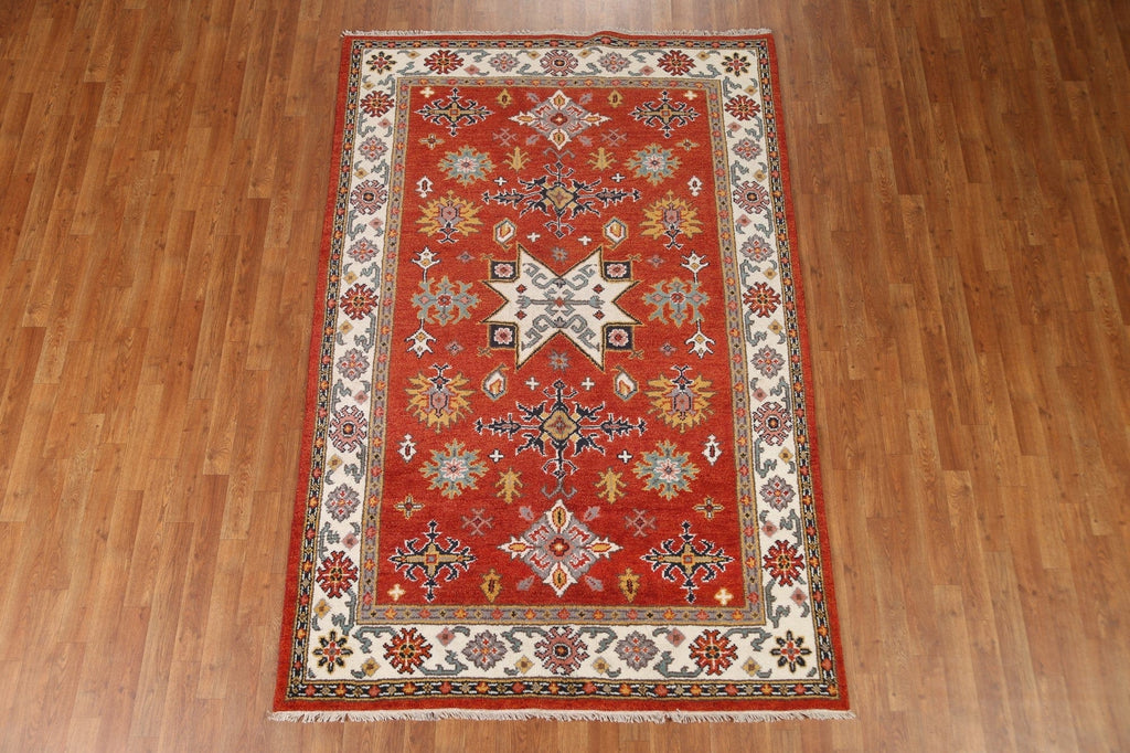 Handmade Kazak Oriental Area Rug 5x8