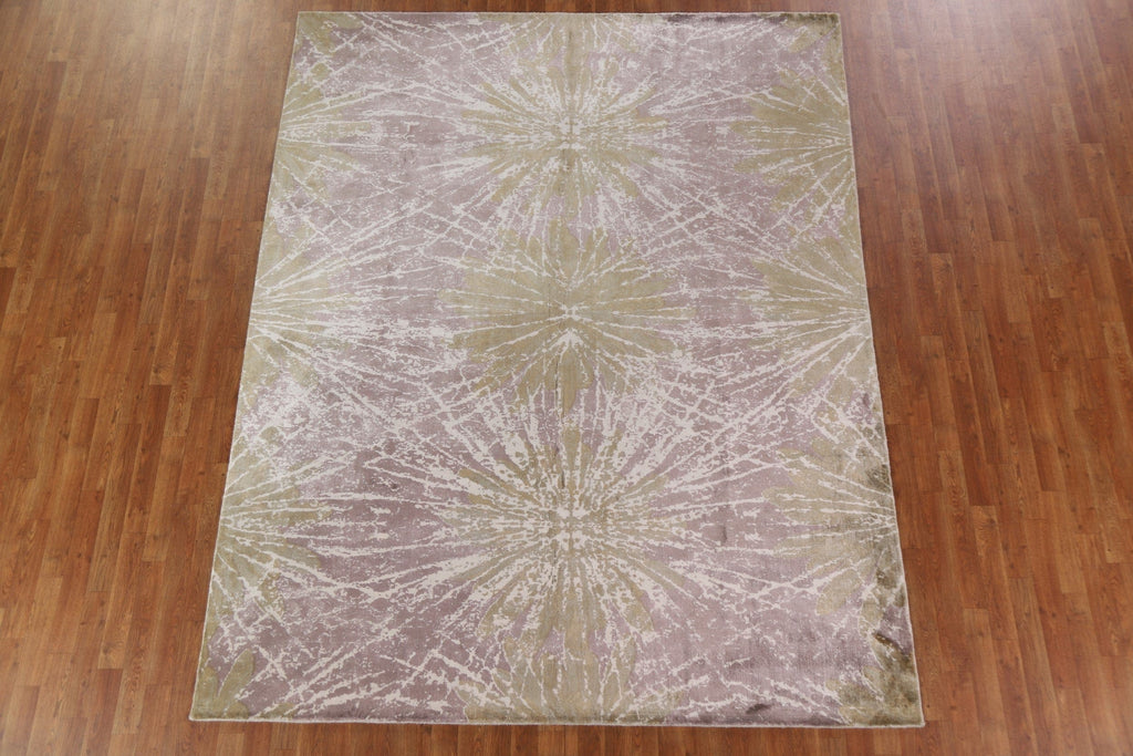 100% Silk Abstract Oriental Area Rug 8x10