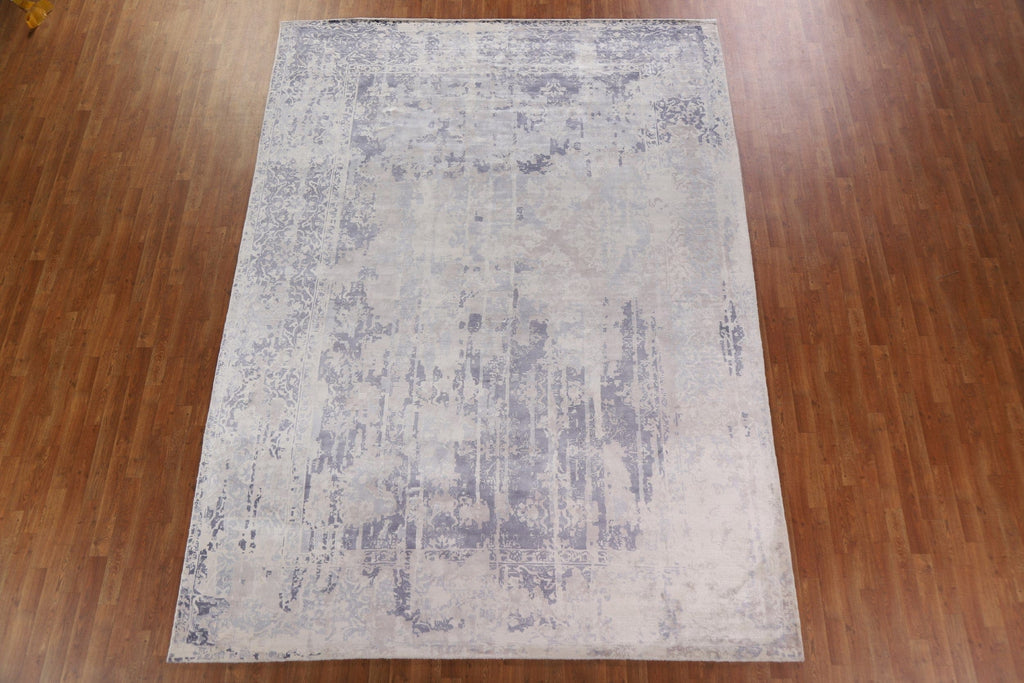 Distressed Look Abstract Oriental Area Rug 9x12