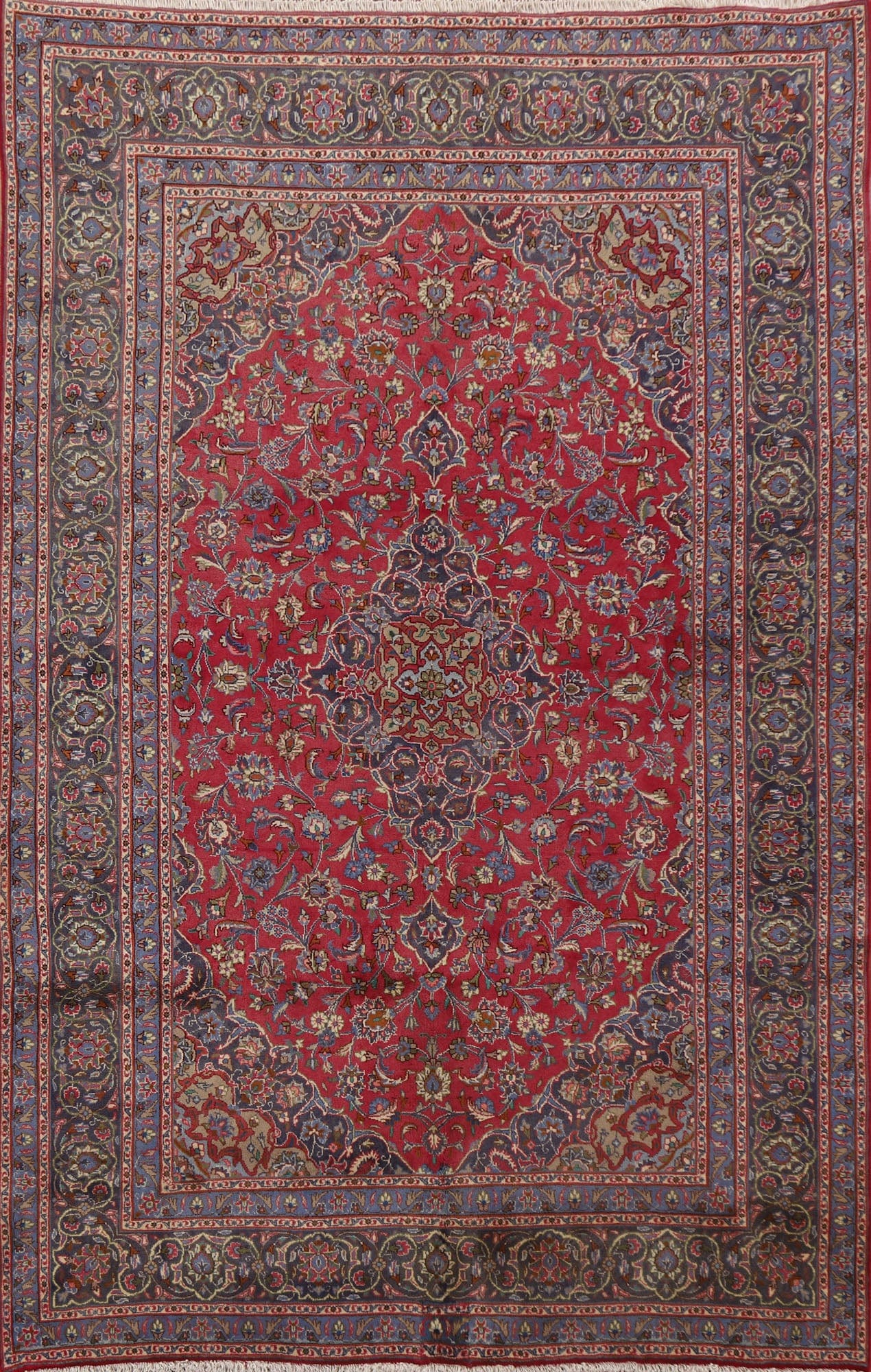 Traditional Kashmar Persian Area Rug 6x9