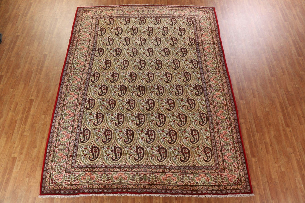 All-Over Paisley Tabriz Persian Area Rug 10x13