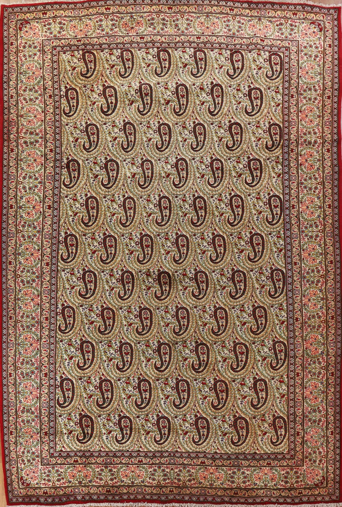 All-Over Paisley Tabriz Persian Area Rug 10x13