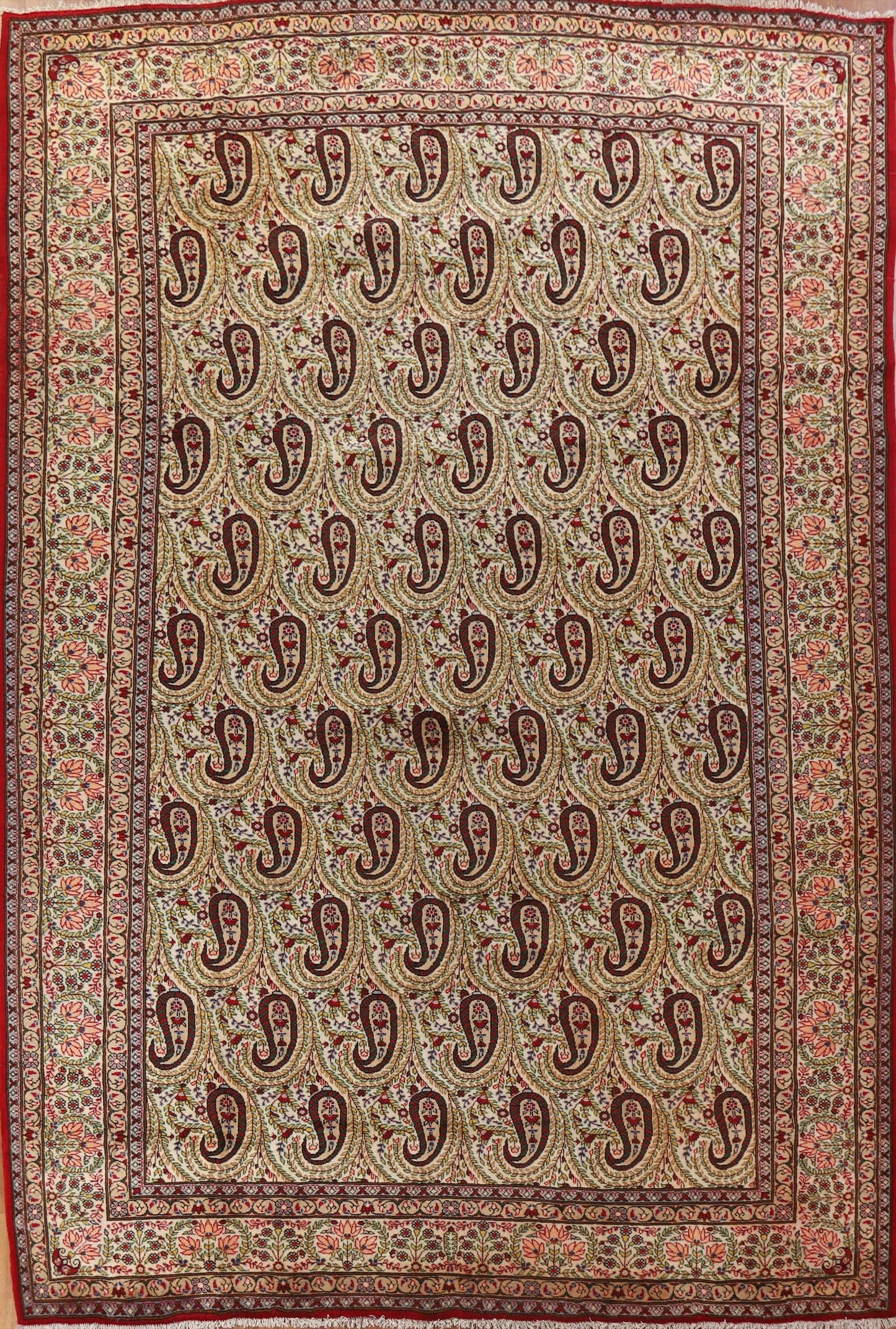 All-Over Paisley Tabriz Persian Area Rug 10x13