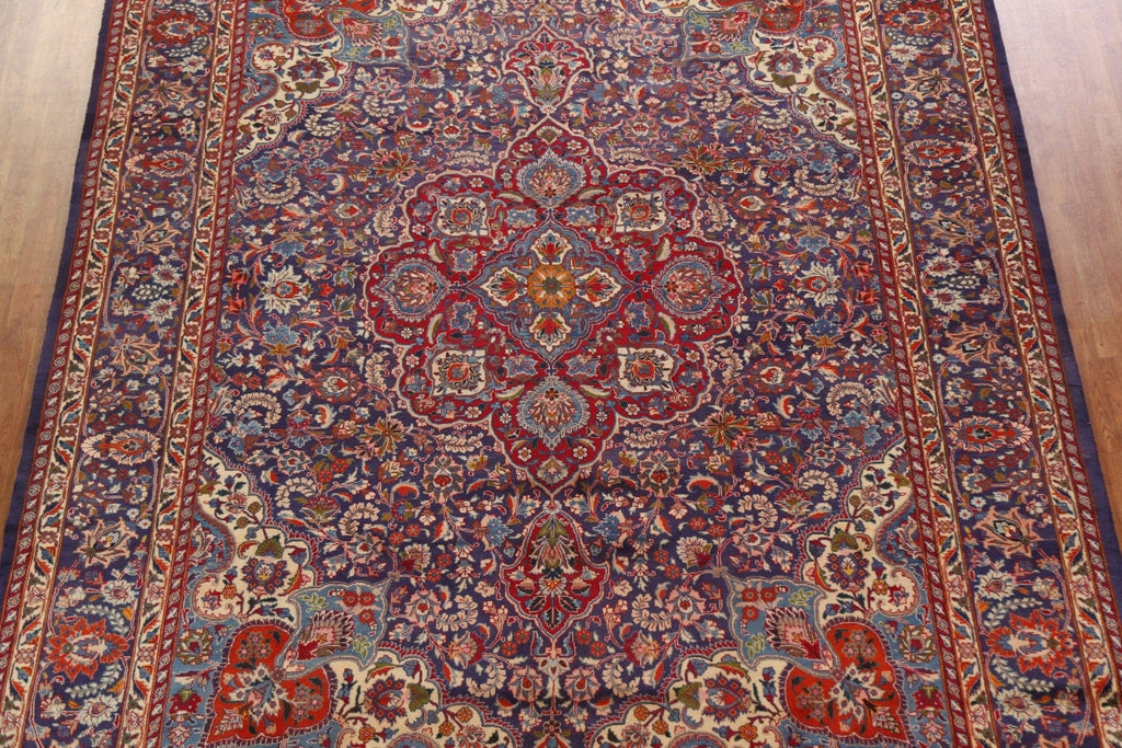 Vintage Wool Kashan Persian Area Rug 10x13