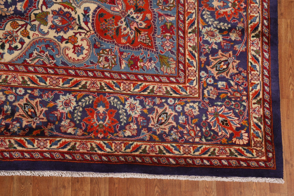 Vintage Wool Kashan Persian Area Rug 10x13