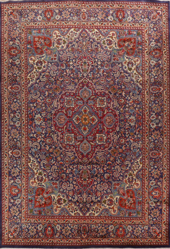 Vintage Wool Kashan Persian Area Rug 10x13