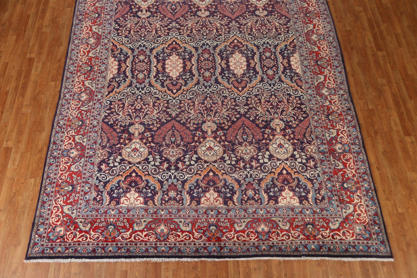 Vintage Wool Kashmar Persian Area Rug 9x12