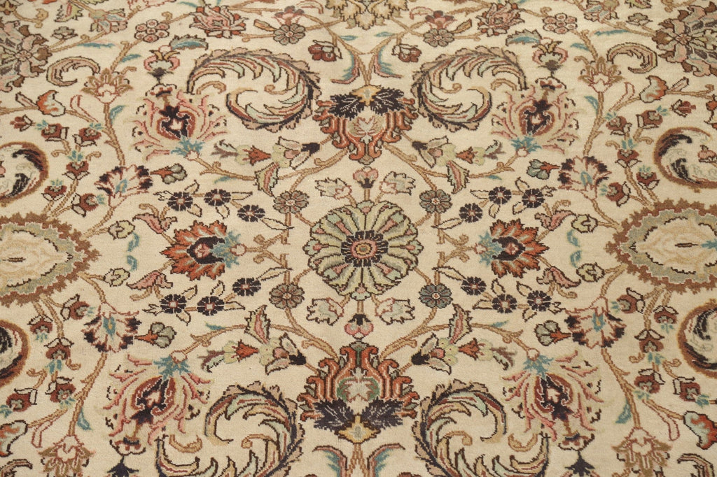 All-Over Floral Tabriz Persian Area Rug 10x13