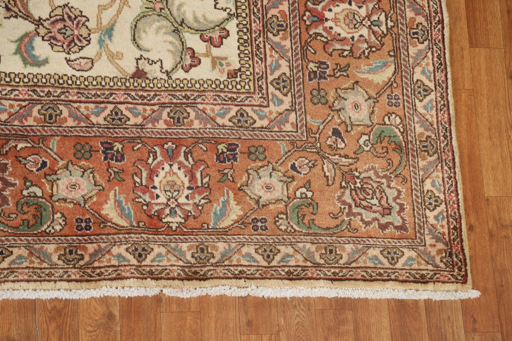 All-Over Floral Tabriz Persian Area Rug 10x13