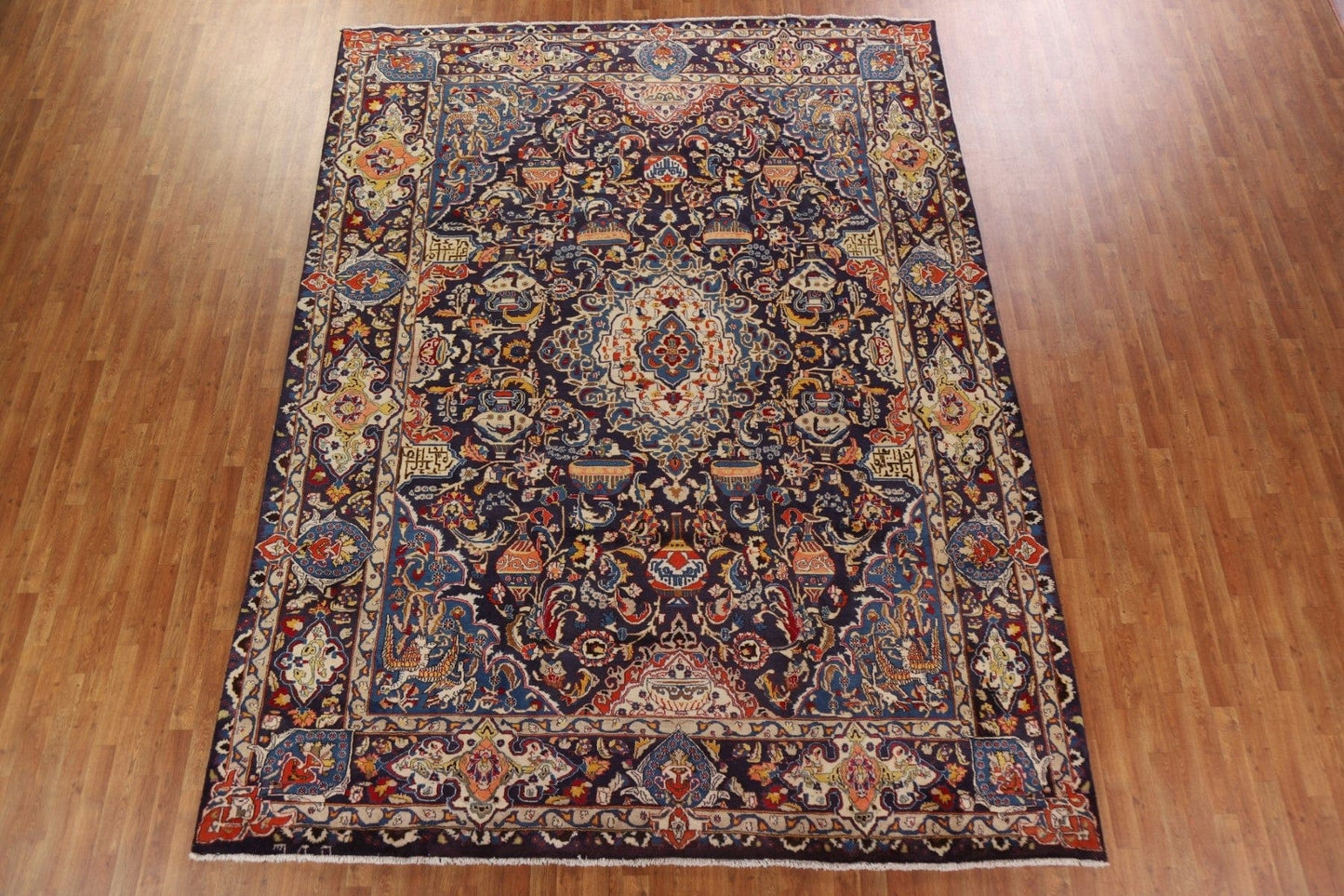 Handmade Floral Kashmar Persian Area Rug 10x13