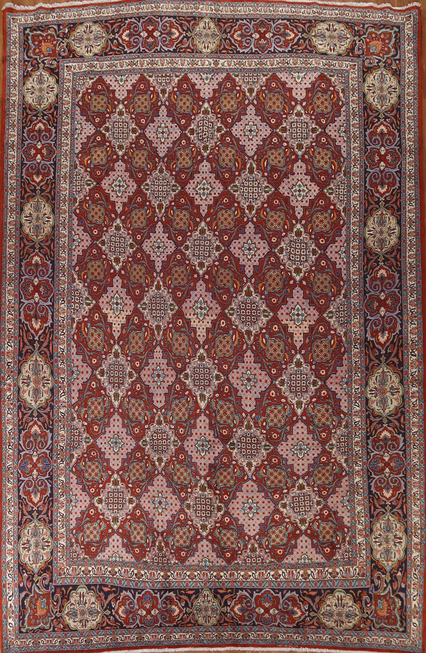 Vegetable Dye Isfahan Persian Large Rug 10x14