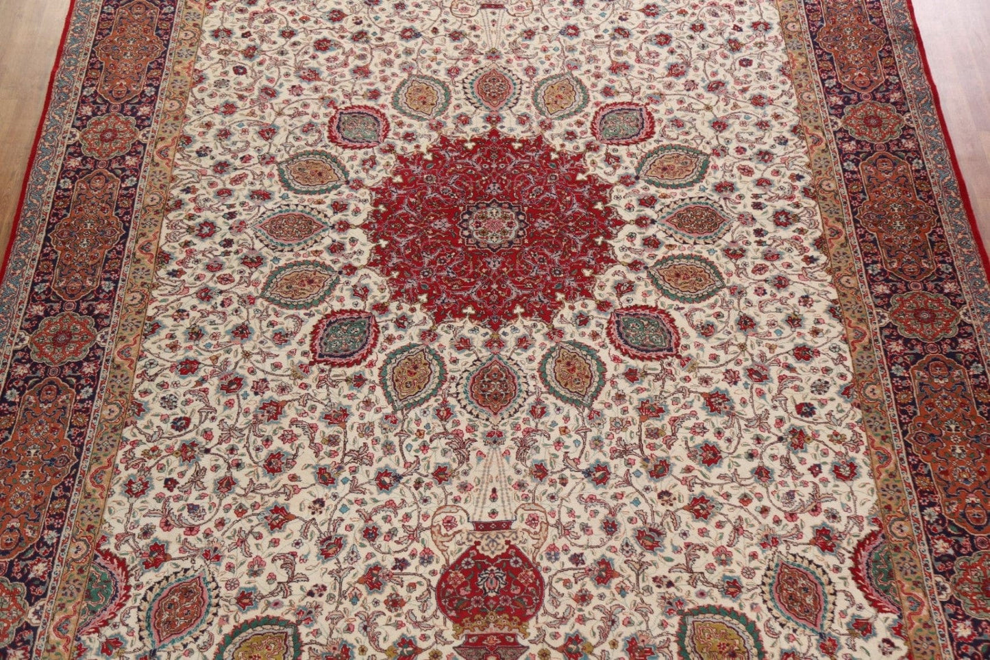 Vegetable Dye Tabriz Persian Large Rug 12x18