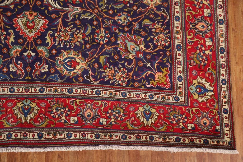 Vintage Floral Tabriz Persian Area Rug 10x13