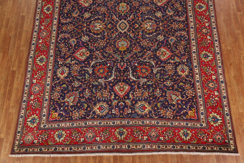 Vintage Floral Tabriz Persian Area Rug 10x13