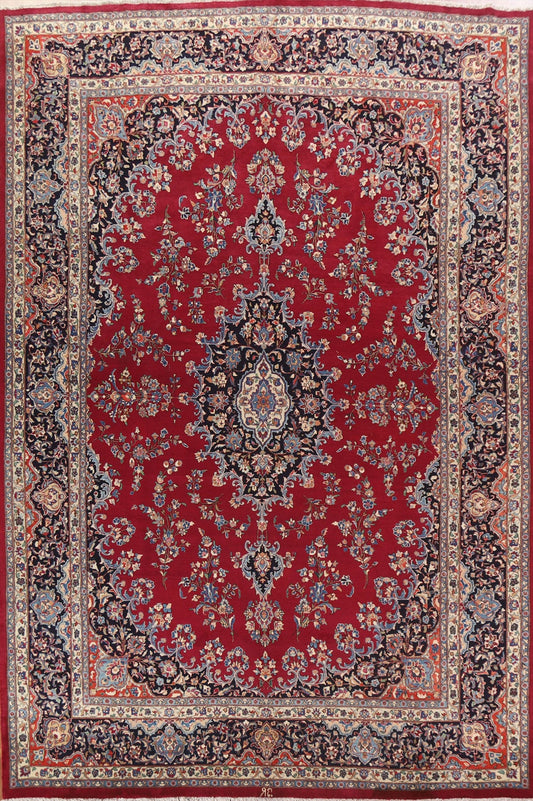 Wool Red Mashad Persian Area Rug 10x13