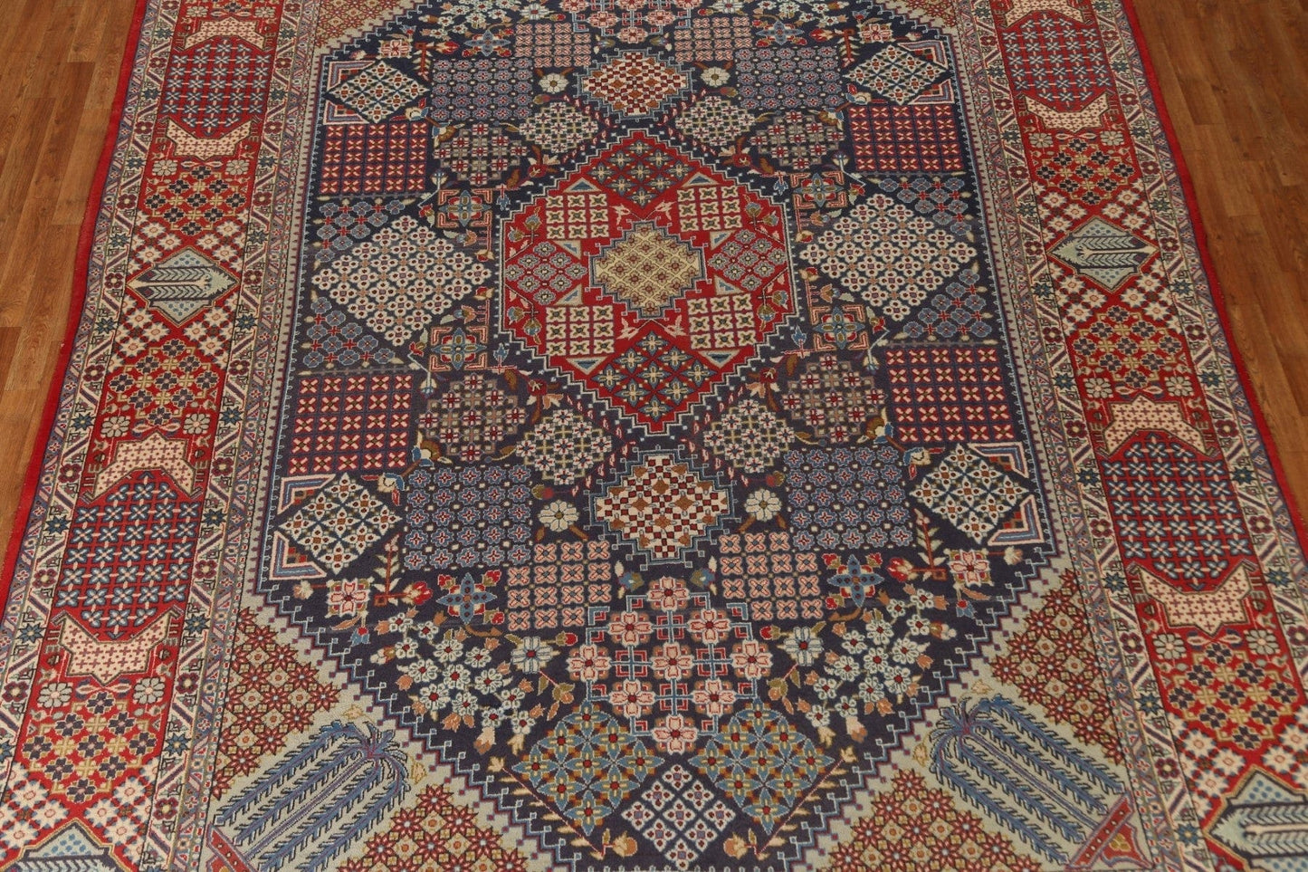 Geometric Wool Najafabad Persian Large Rug 10x14