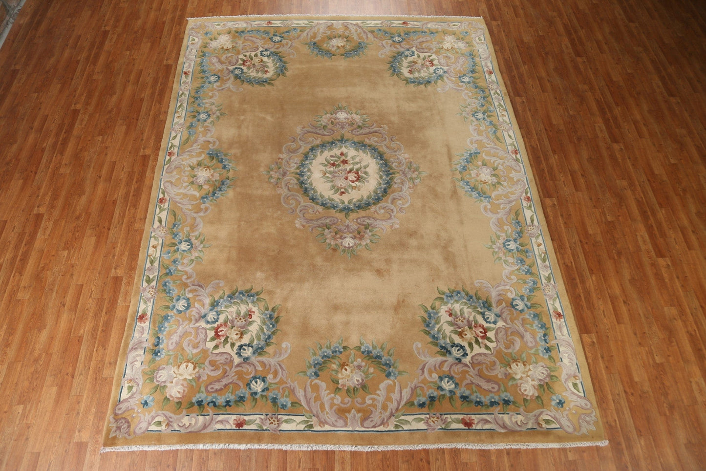 Vegetable Dye Art Deco Oriental Area Rug 9x12