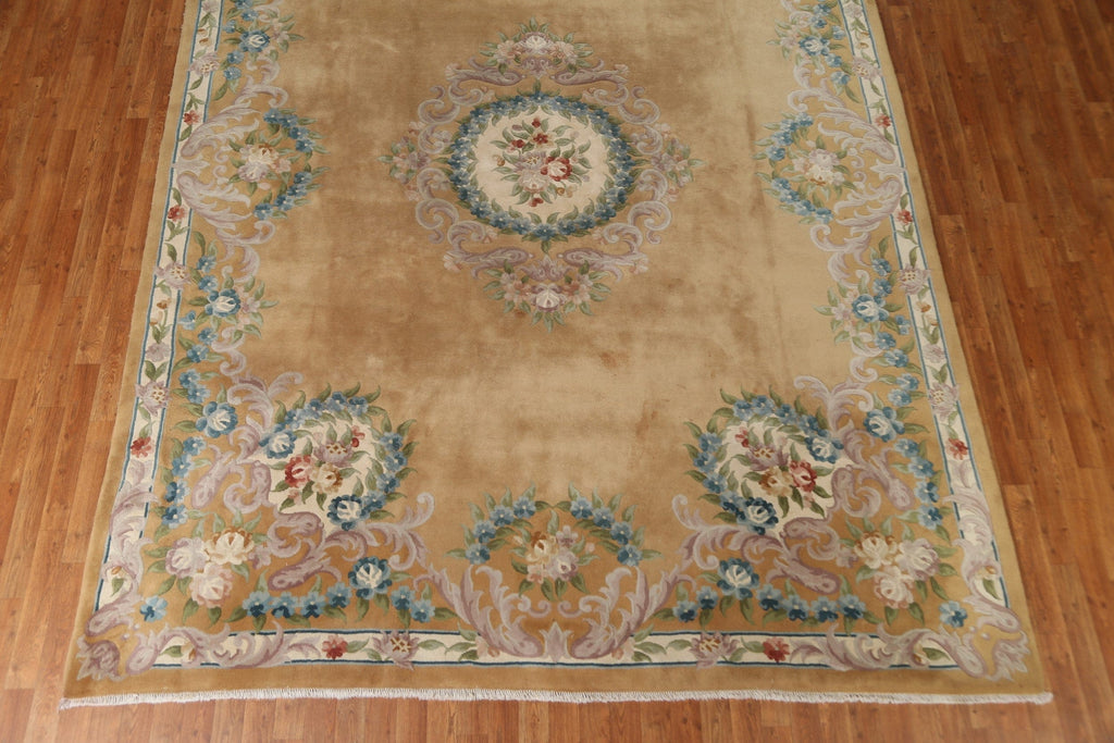 Vegetable Dye Art Deco Oriental Area Rug 9x12