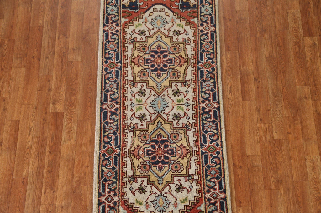 Geometric Heriz Serapi Handmade Rug 3x6