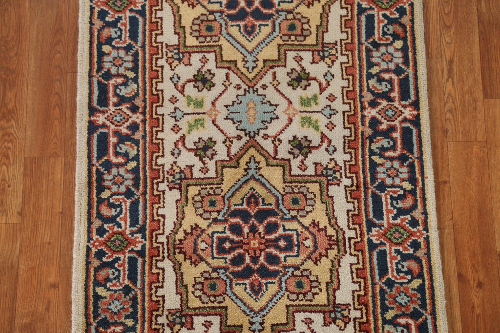 Geometric Heriz Serapi Handmade Rug 3x6