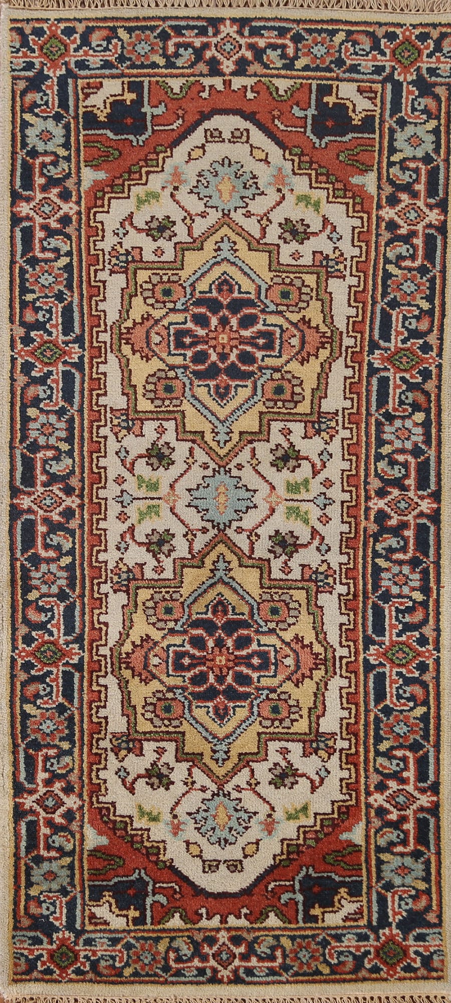 Geometric Heriz Serapi Handmade Rug 3x6