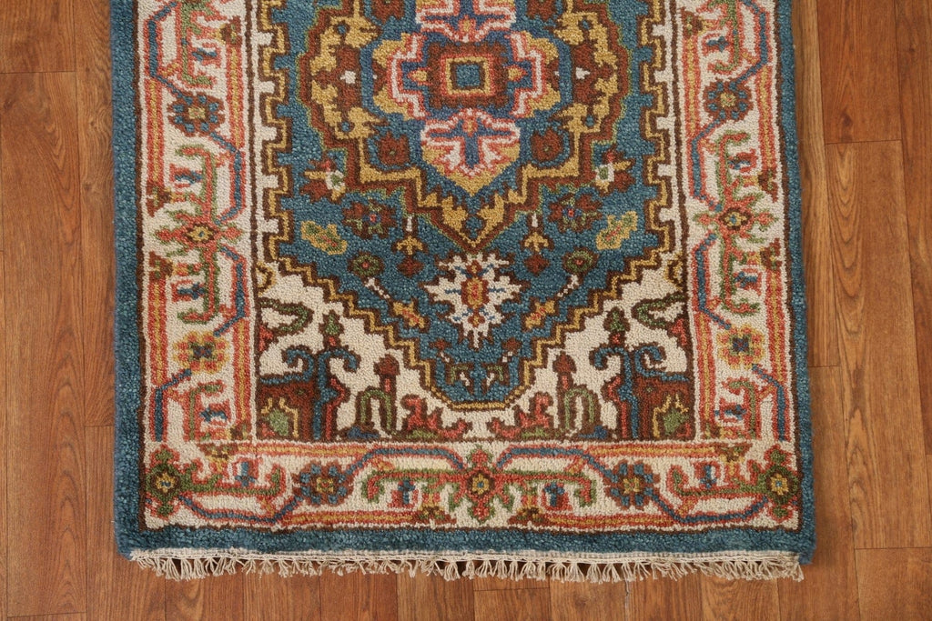 Blue Heriz Serapi Oriental Runner Rug 3x10