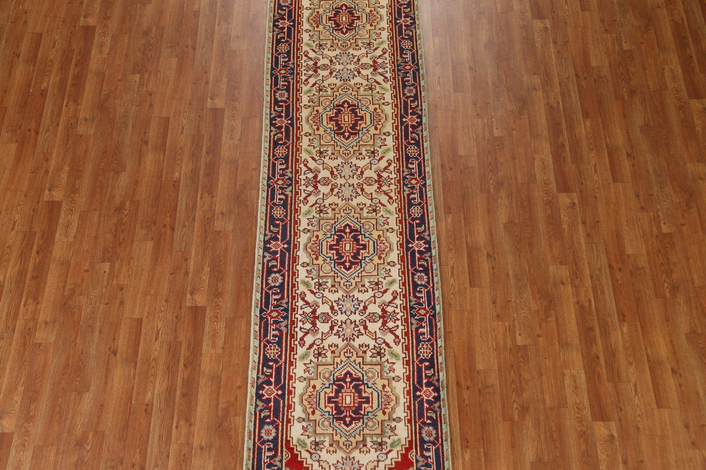 Handmade Heriz Serapi Runner Rug 3x10