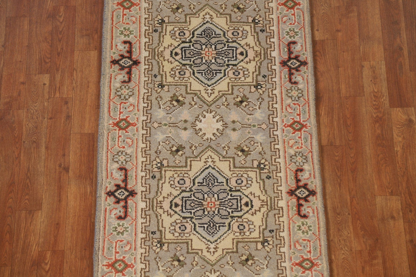 Geometric Heriz Serapi Runner Rug 3x10