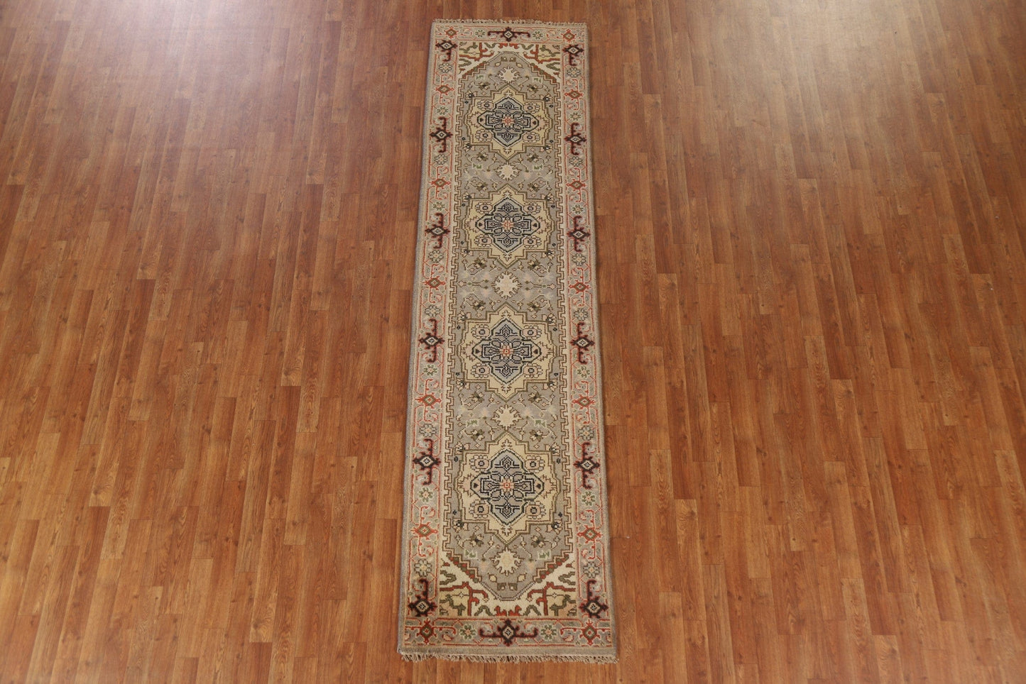 Geometric Heriz Serapi Runner Rug 3x10